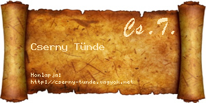 Cserny Tünde névjegykártya